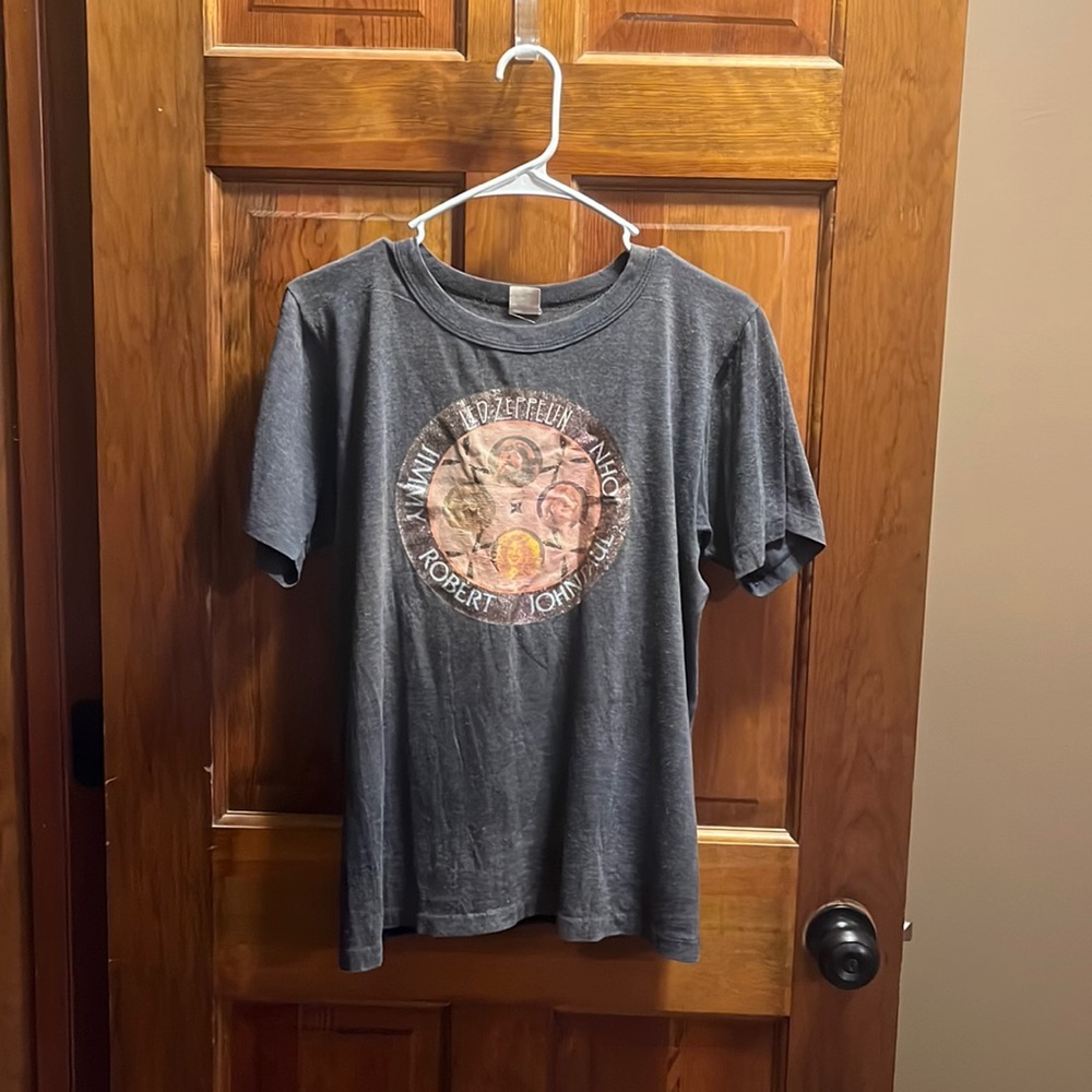 Vintage 80s Led Zeppelin Iron On T Shirt Single Stitch